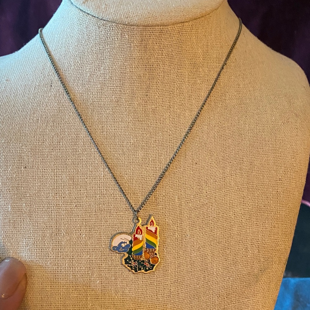 Vintage Smurf Necklace
